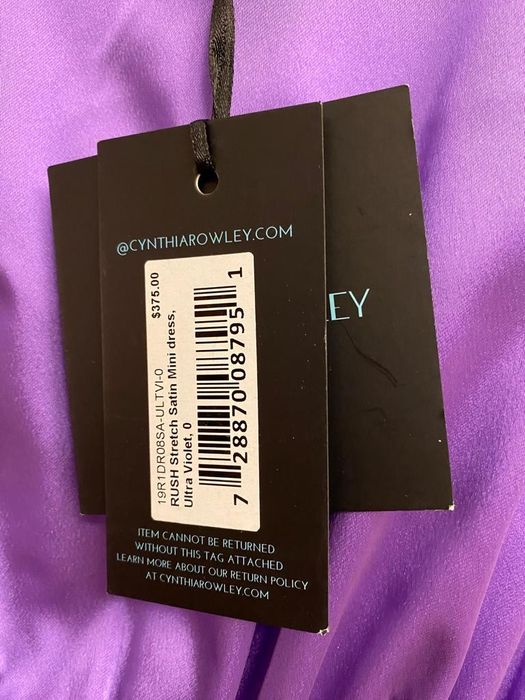 Vestido Lilás Cynthia Rowley NOVO com etiqueta (purple dress new)