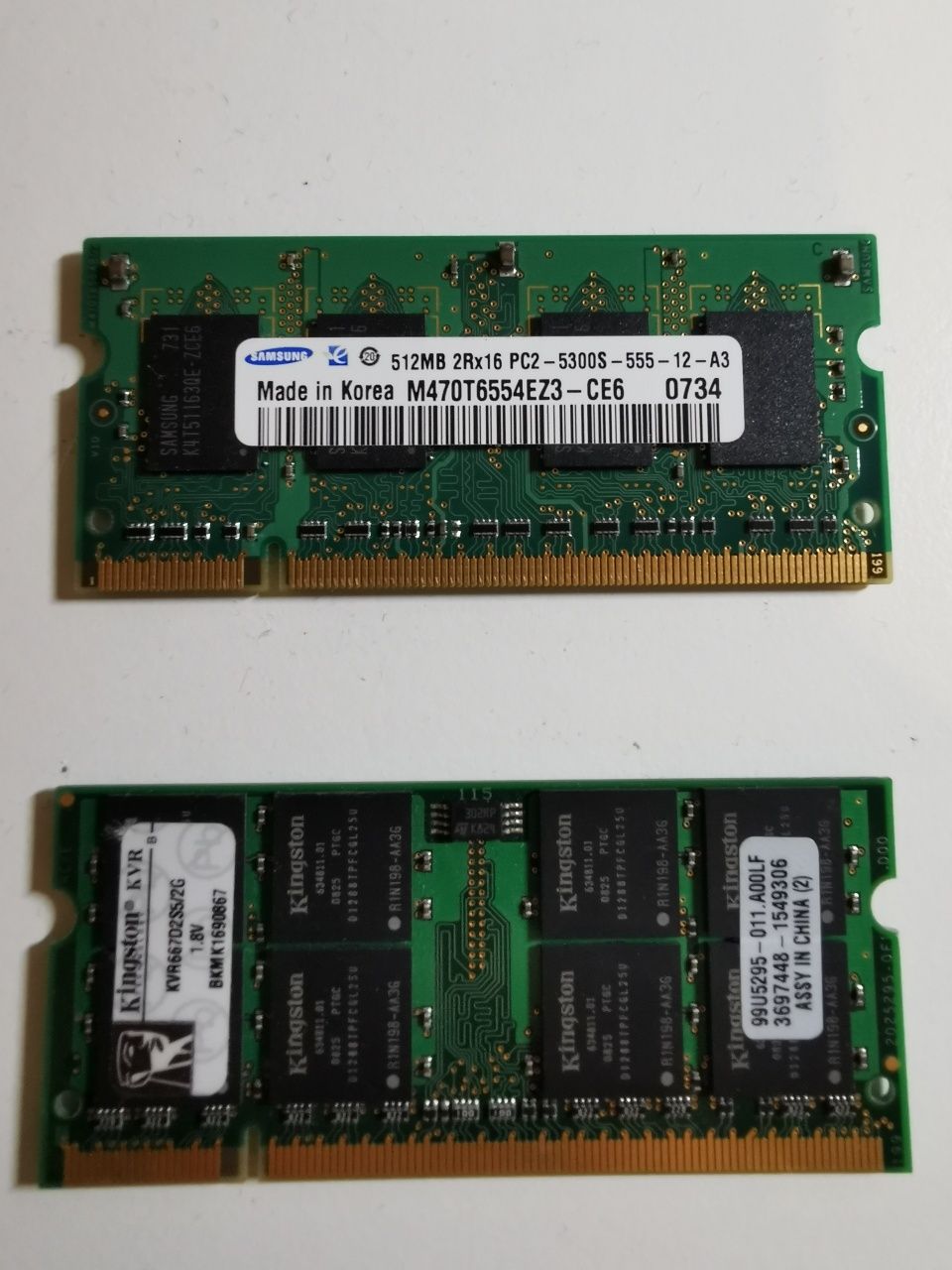 Pack de 5 memórias ram