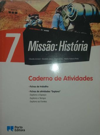 Caderno de atividades - Missão História 7°ano Porto Editora