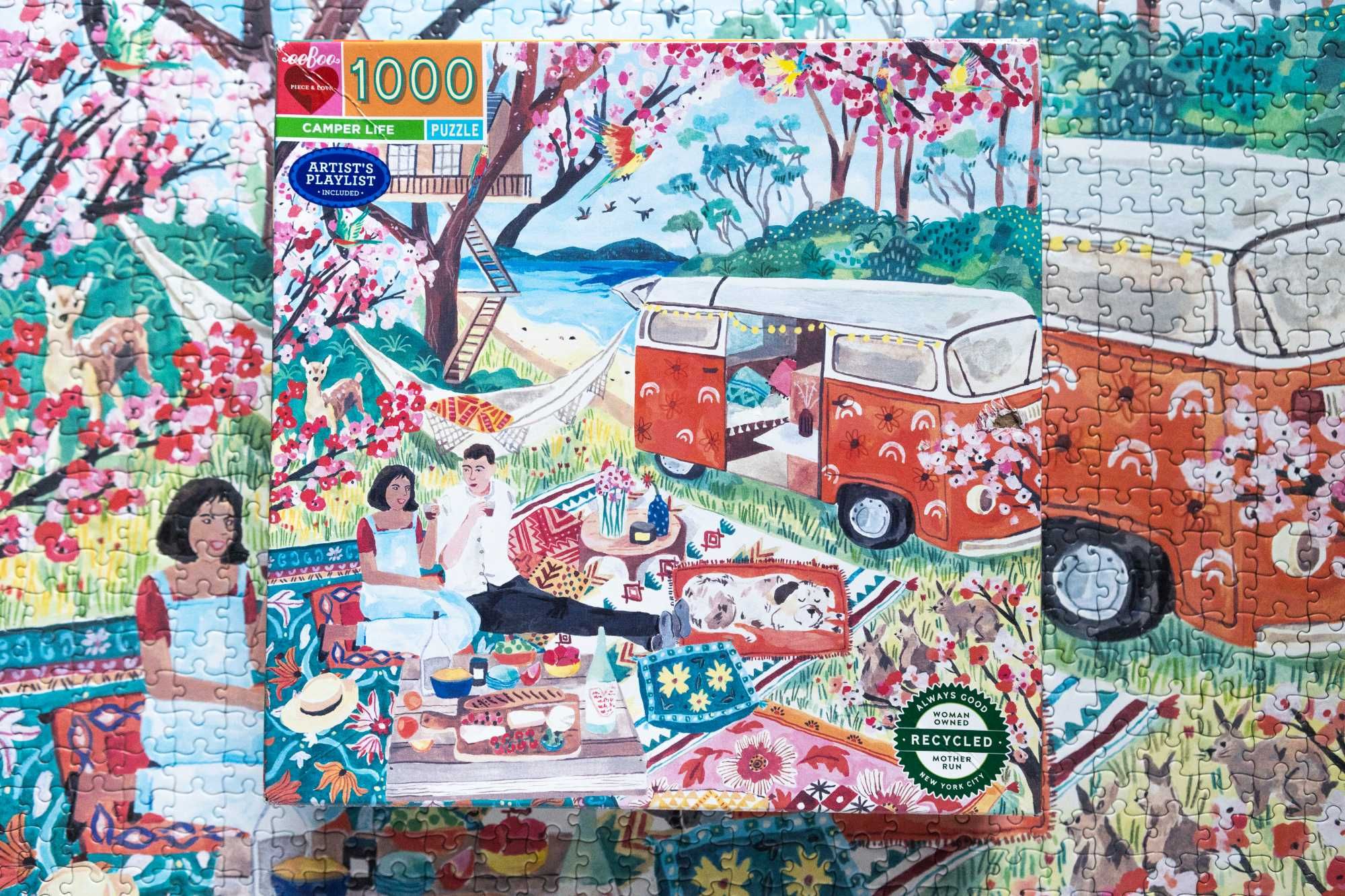 Puzzle firmy Eeboo Camper Life 1000 el komplet