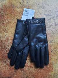Nowe rękawiczki skórzane damskie 7
