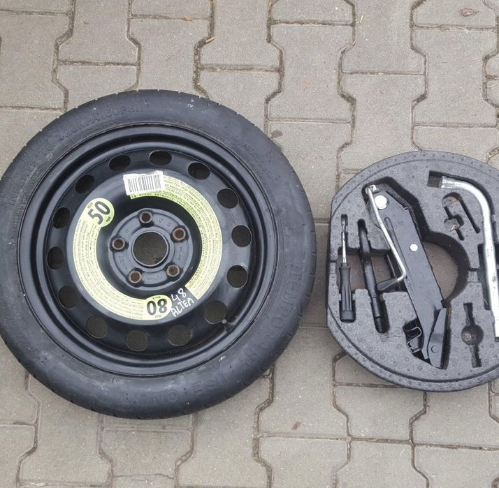 SEAT LEON II ALTEA A3 8P KOŁO DOJAZDOWE 16 5X112 LEWAREK