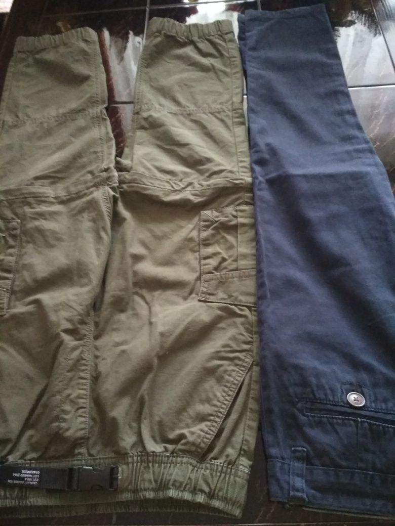 Spodnie slim i odpinane nogawki chłopięce r 134/140 (wymiary).