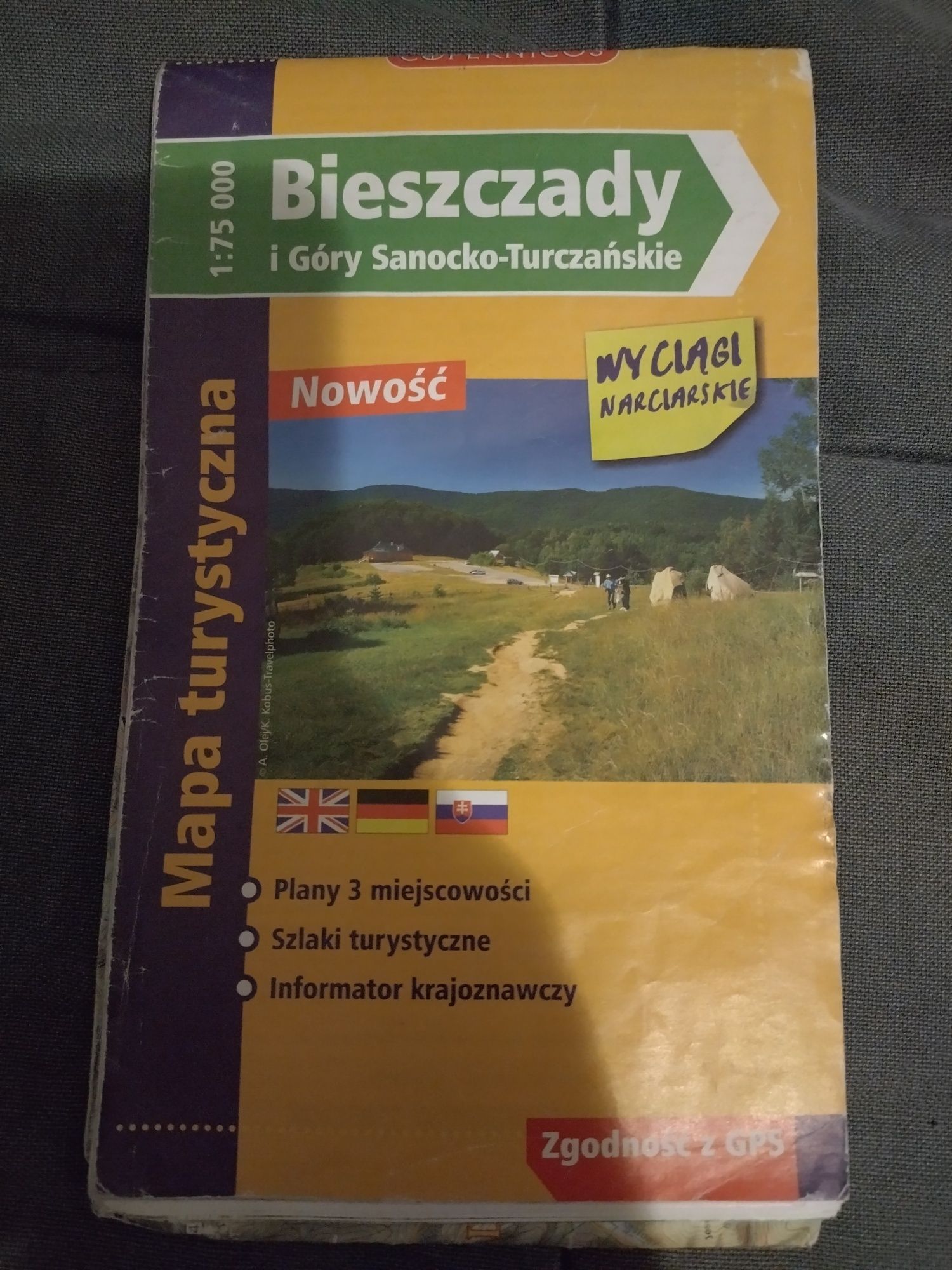 Mapa bieszczady i góry sanocko-turczańskie. Copernicus