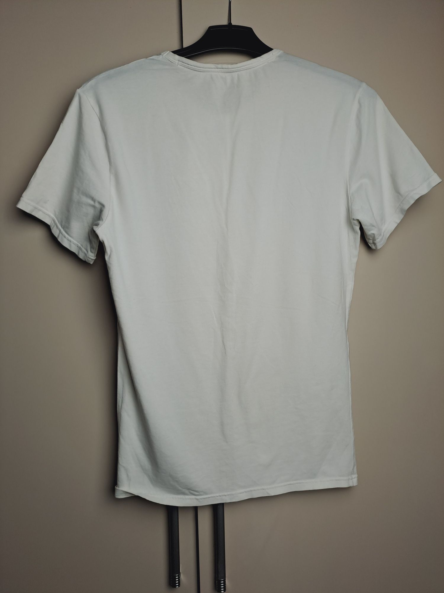 Biała koszula t-shirt Calvin Klein rozmiar S Bawełna Klasyczna Orginal