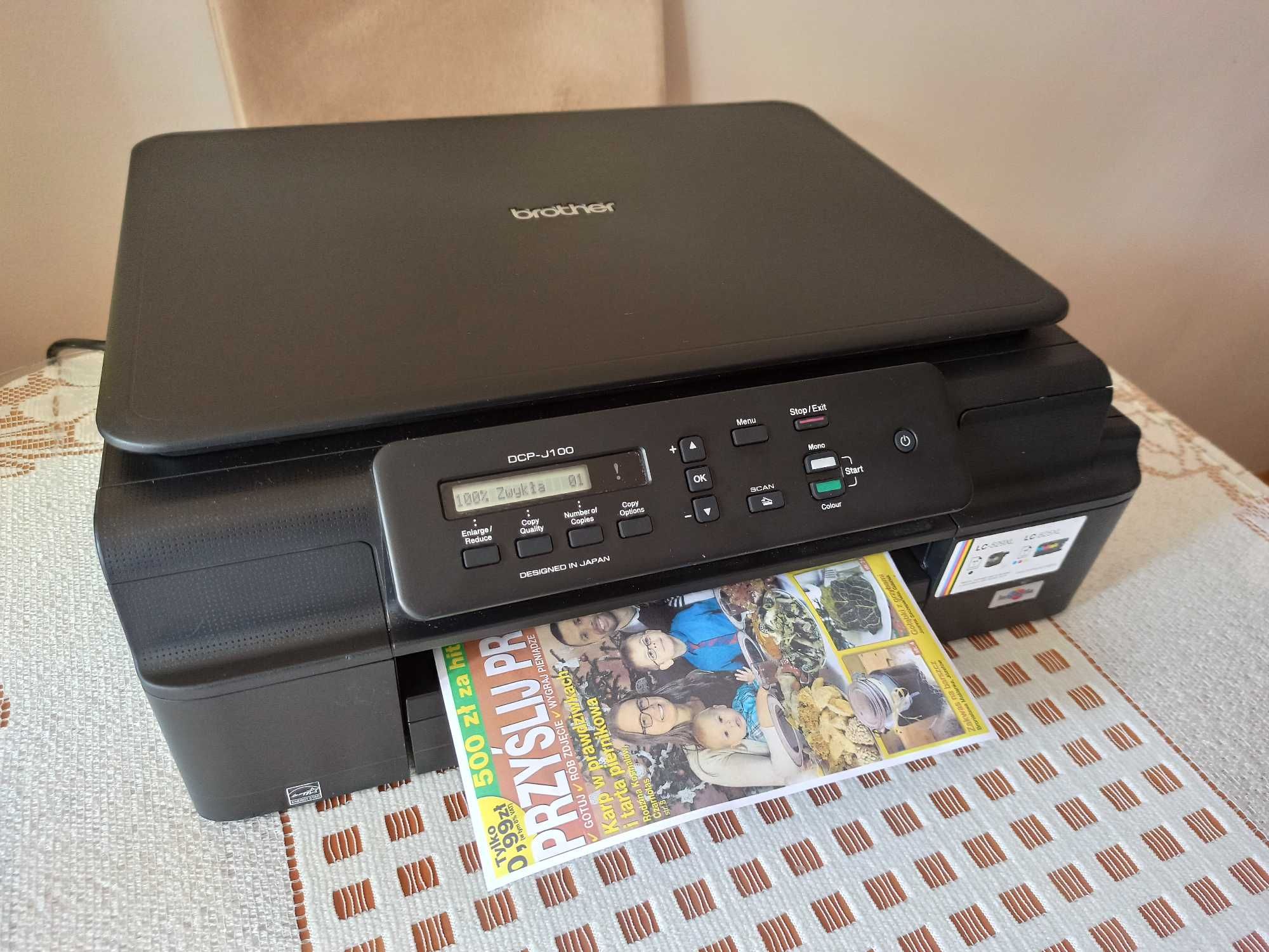 Drukarka ze skanerem Brother DCP-J100 na tanie tusze
