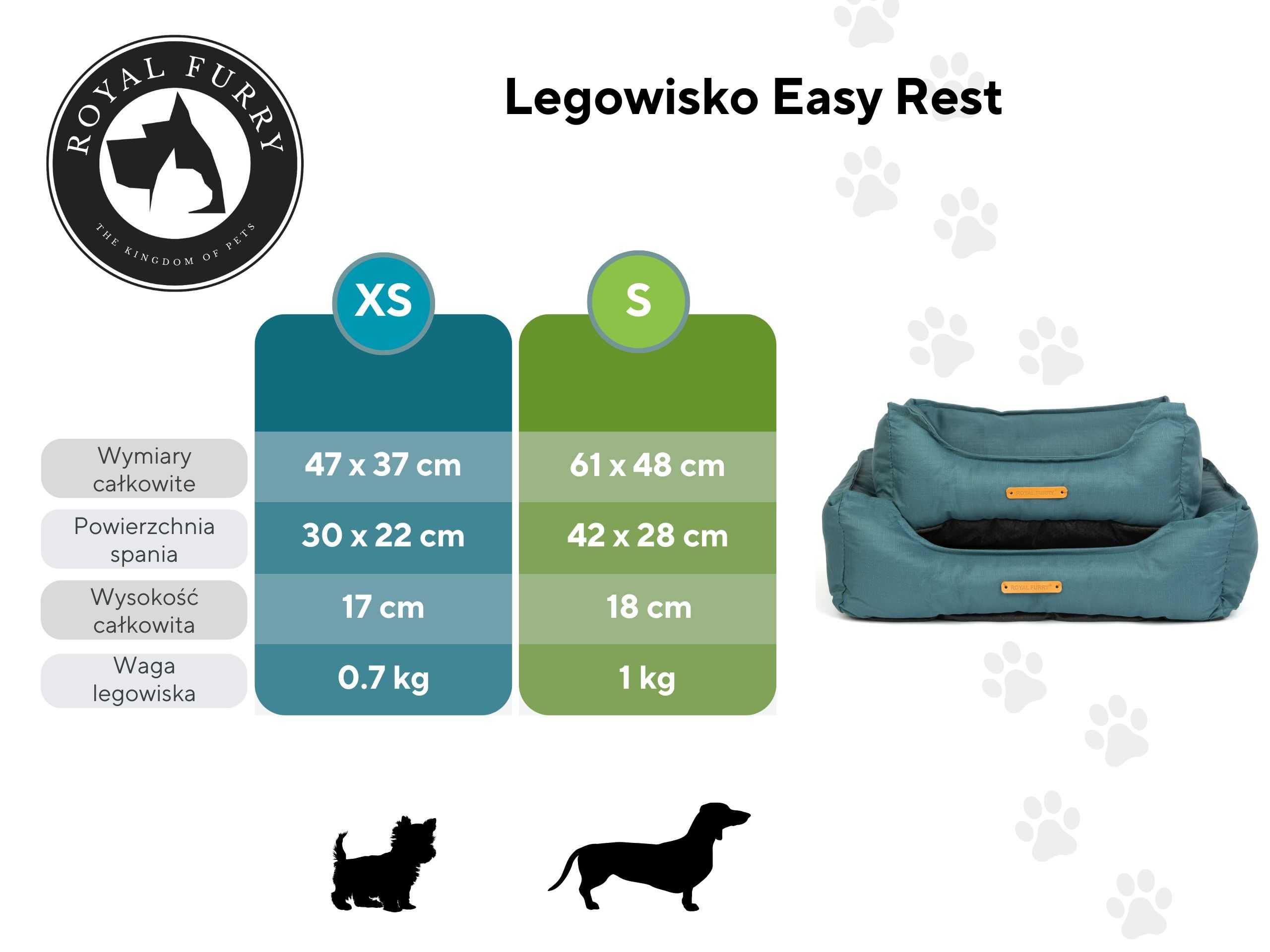 Legowisko dla psa Easy Rest 61 x 48 x 18 cm S Royal Furry