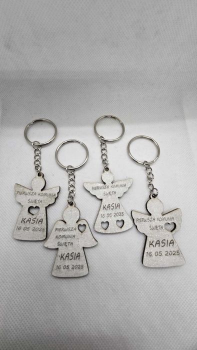 Spersonalizowana pamiątka komunijna brelok Anioł :)