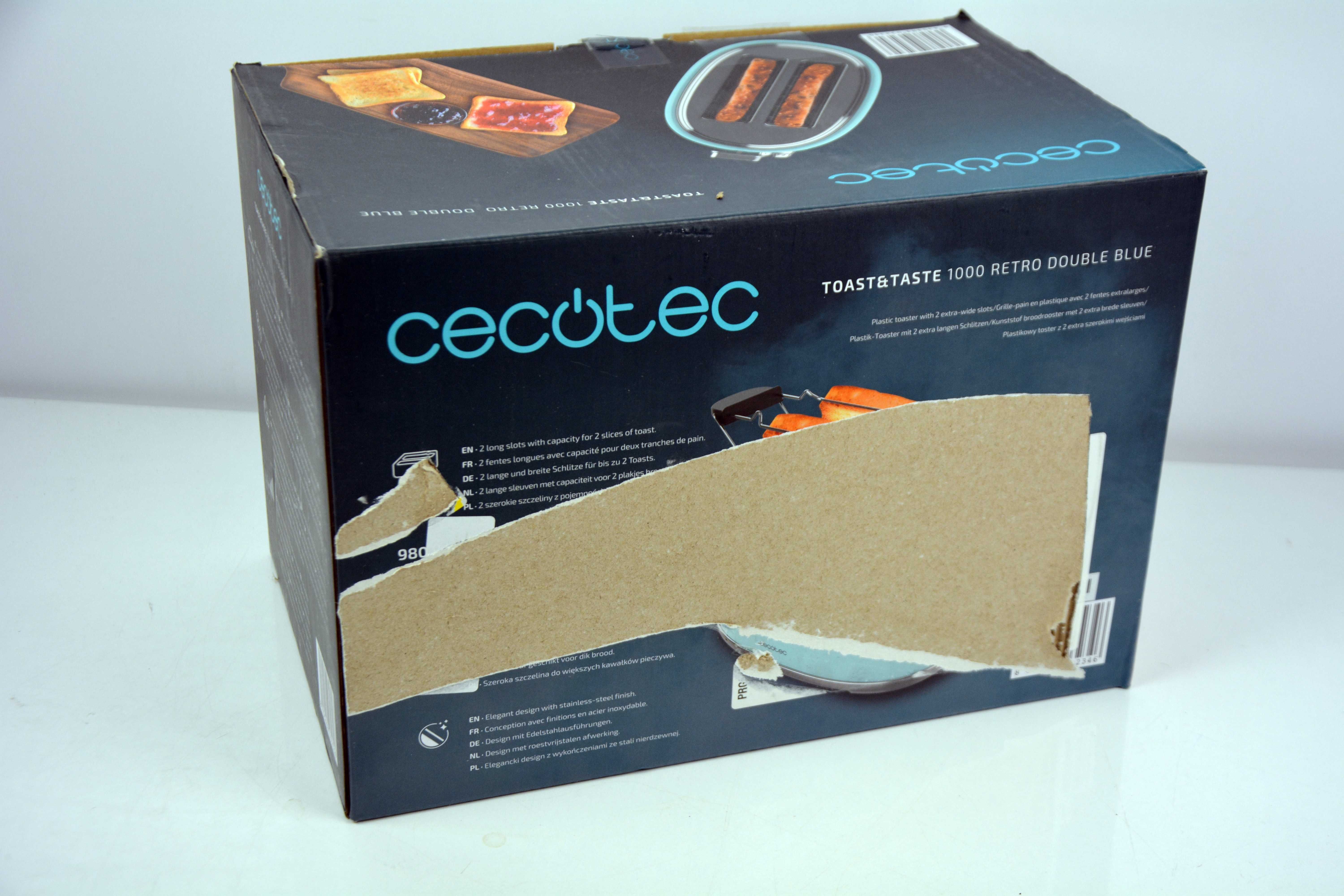 Toster Cecotec Toast&Taste 1000 Retro Double miętowy 980 W