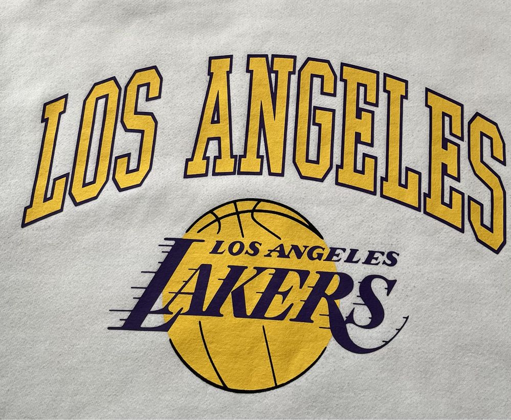 Білосніжний оверсайз баскетбольний світшот Lakers NBA