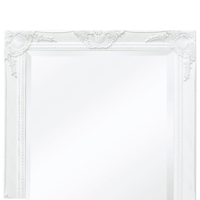 Vidaxl Lustro Ścienne W Stylu Barokowym, 100X50 Cm, Białe