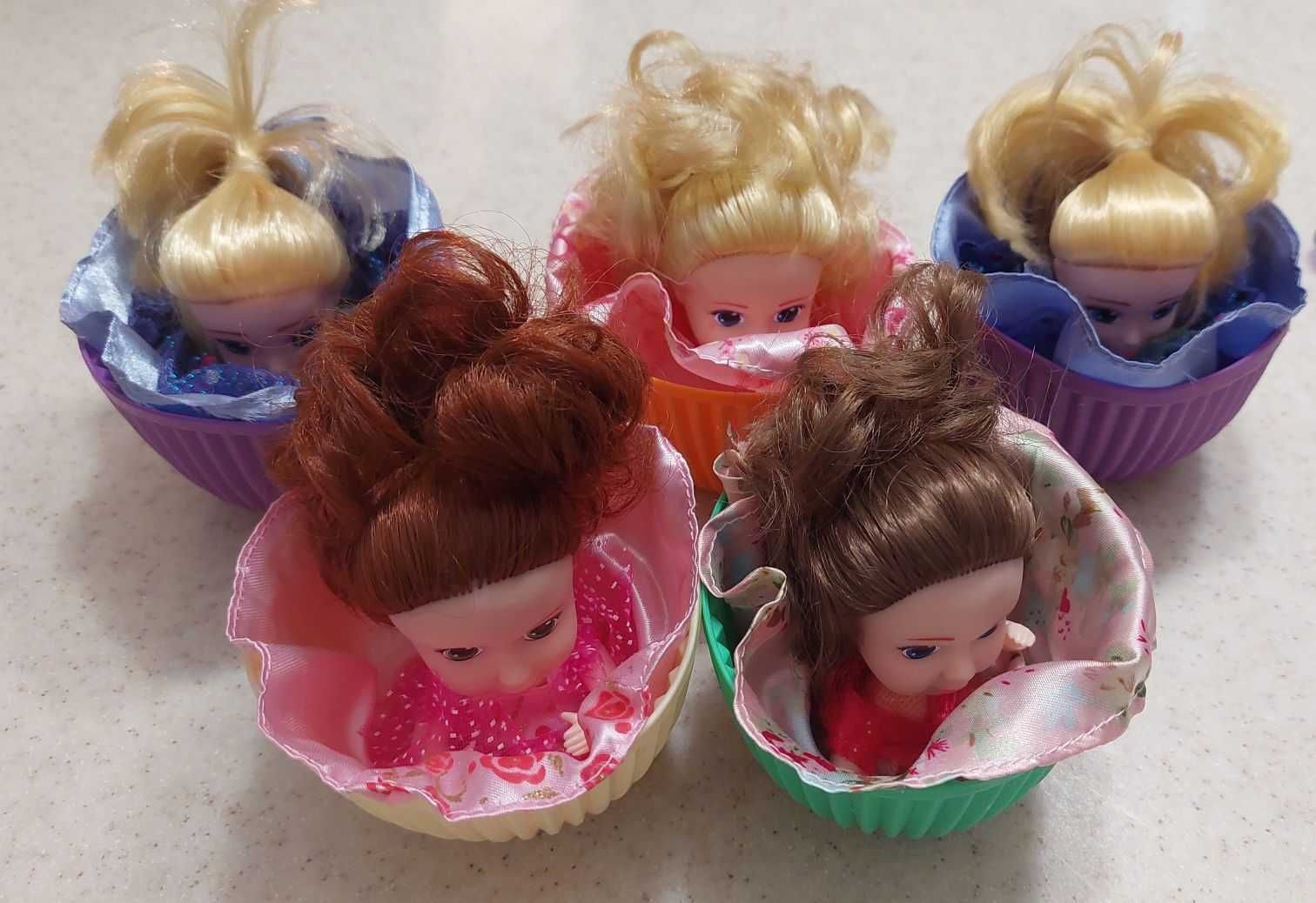 Laleczki Babeczki Cupcakes 5 szt. z akcesoriami + 2x desery lodowe