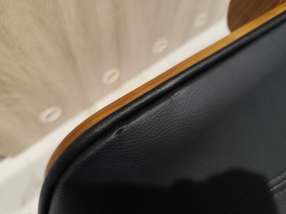 Nowe Krzesło biurowe gamingowe obrotowe z drewna i sztucznej skóry