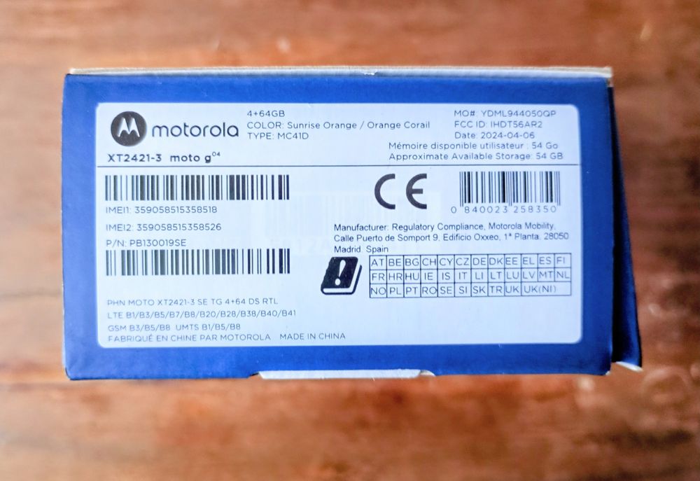 Moto G04 Komórka