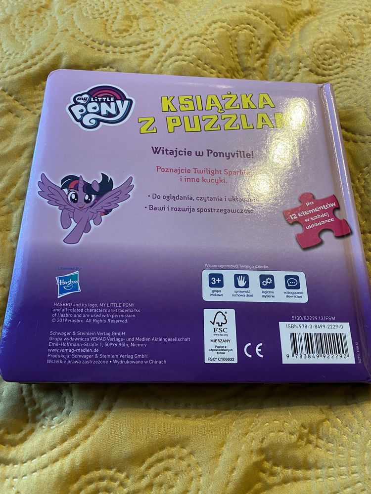 Książka z puzzlami My Little Pony puzzle jak nowa