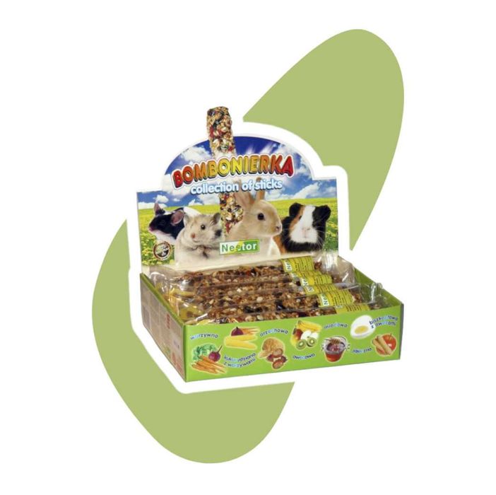 Nestor Bombonierka Classic dla gryzoni i królików 12szt Mix smaków