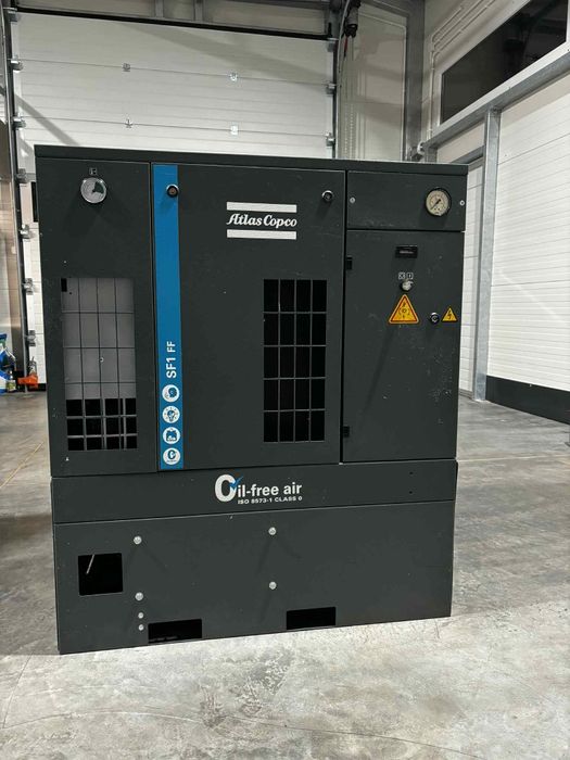 Sprężarka spiralna Atlas Copco S1F bezolejowa nowa