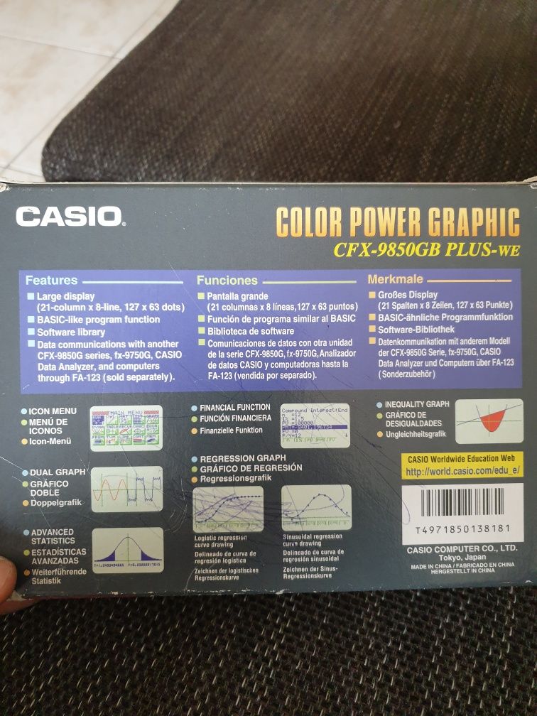 Máquina calculadora gráfica Casio