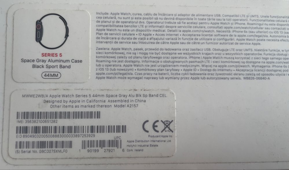 APPLE Watch 5 GPS + Cellular 44mm  koperta z aluminium