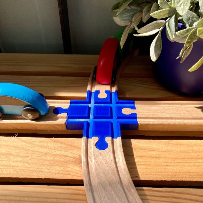 Skrzyżowanie torów - 90 stopni -  Ikea Lillabo Brio Lidl Bigjigs