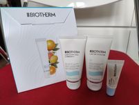 Biotherm zestaw travel size mleczko żel do ciała masełko do ust