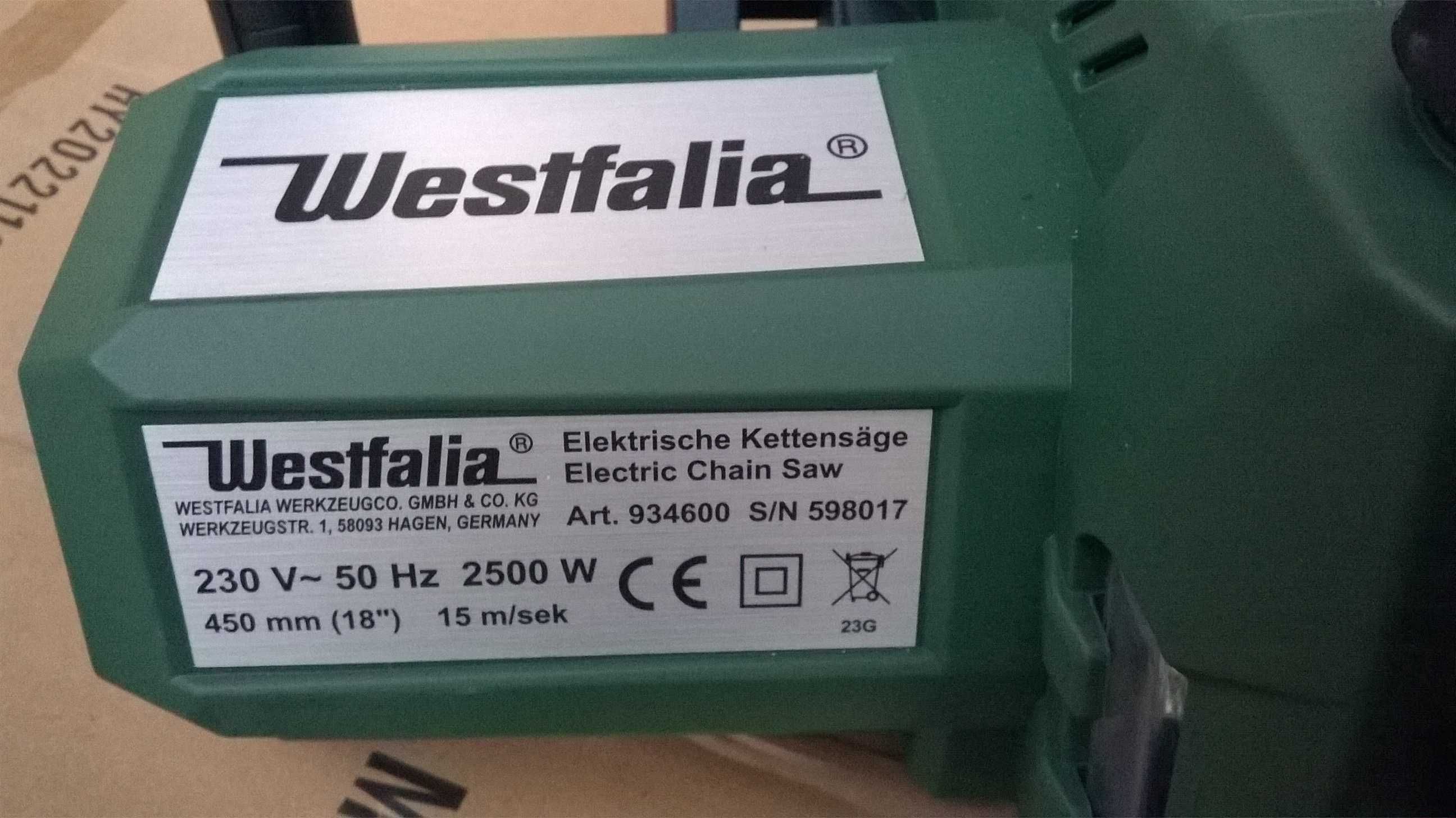 Piła elektryczna łańcuchowa 2500 W / 3,4 KM