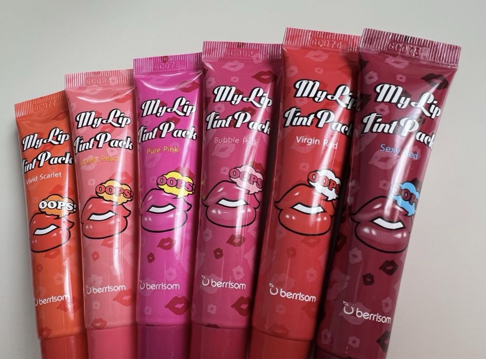 Berrisom Oops! My Lip Tint Paek 6 szt. koreański tint do ust peel-off