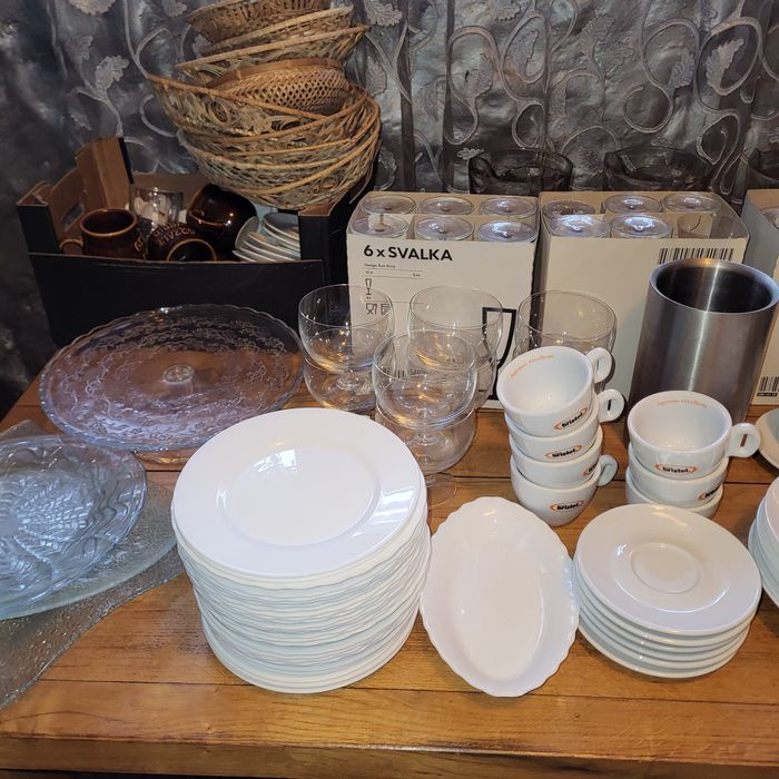 Talerze głębokie płaskie deserowe