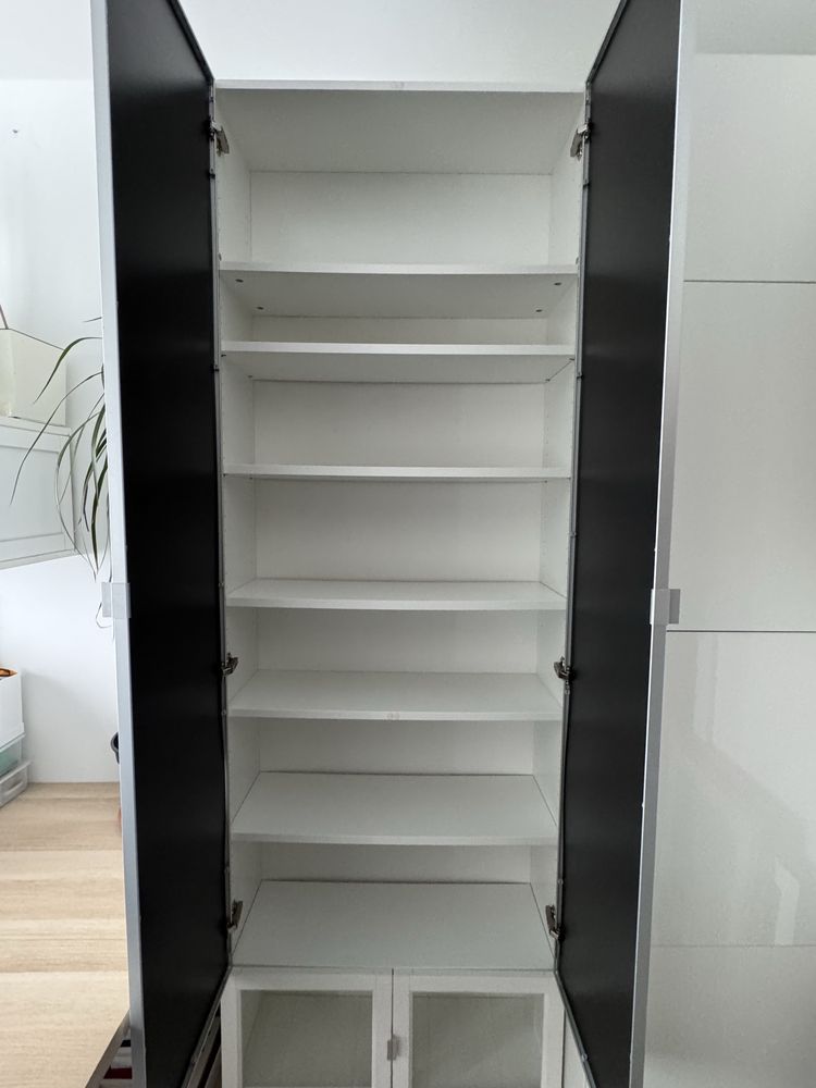 Regał biblioteczka Billy / Högberg z nadstawką IKEA drzwi szklane