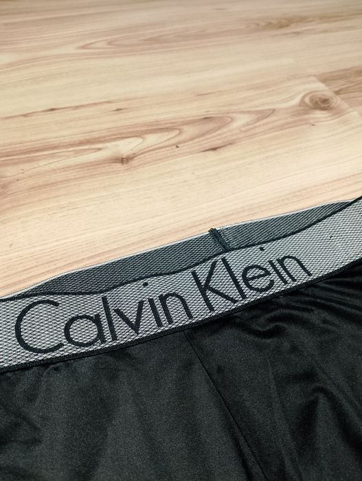 Czarne Legginsy Piżama Z Lampasem Calvin Klein Sleepwear