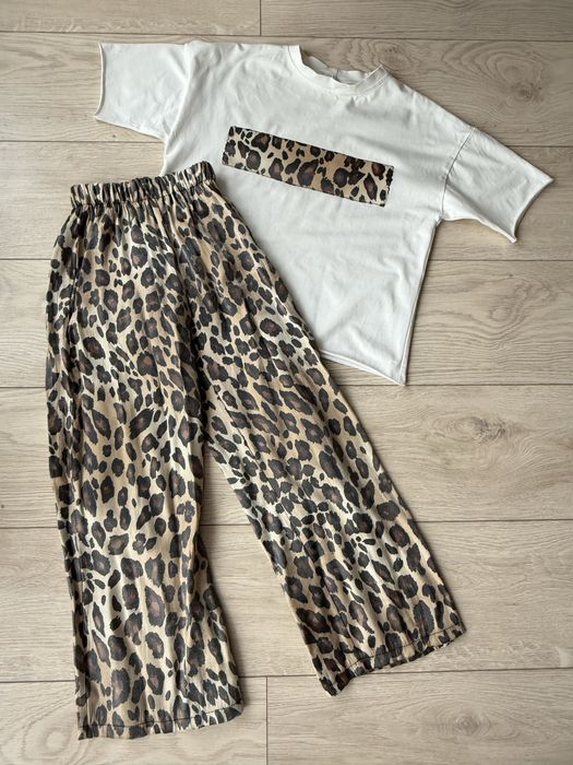 Костюм футболка штани леопард