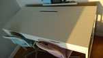 Biurko białe Alex Ikea 132x58- 2 krzesła gratis