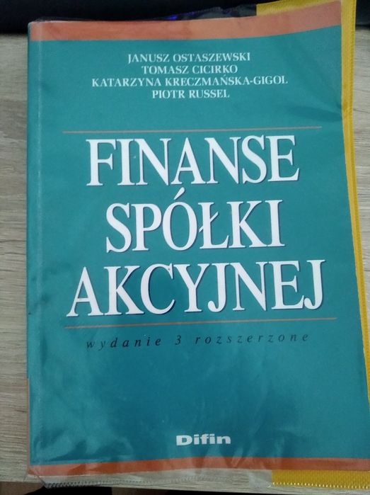 finanse spółki akcyjnej Ostaszewski Janusz