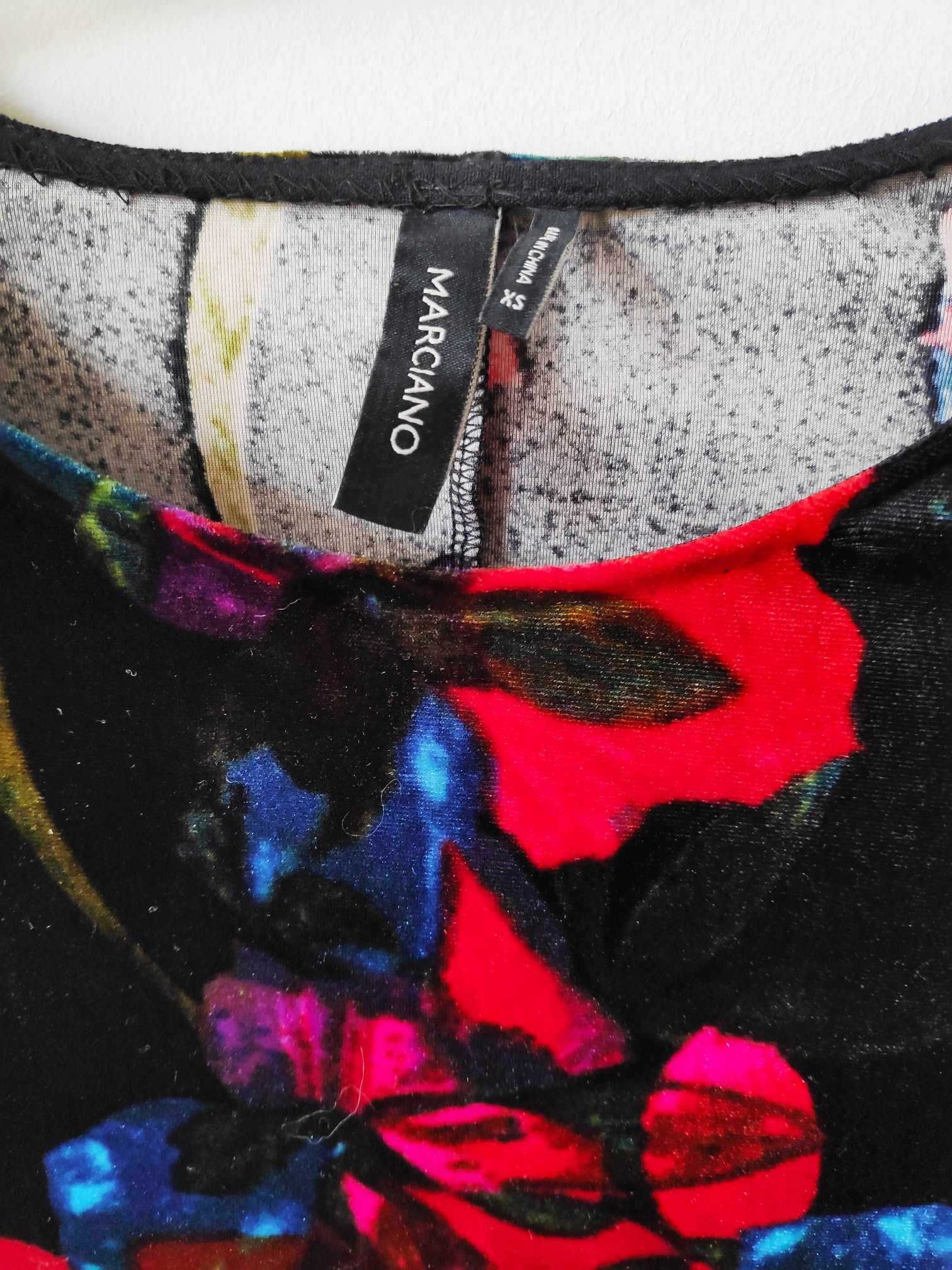 Sukienka Guess Marciano w kwiaty krótka długi rękaw r. XS