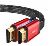 Kabel PŁASKI Jsaux CV0016 HDMI - HDMI 2 m SIWY