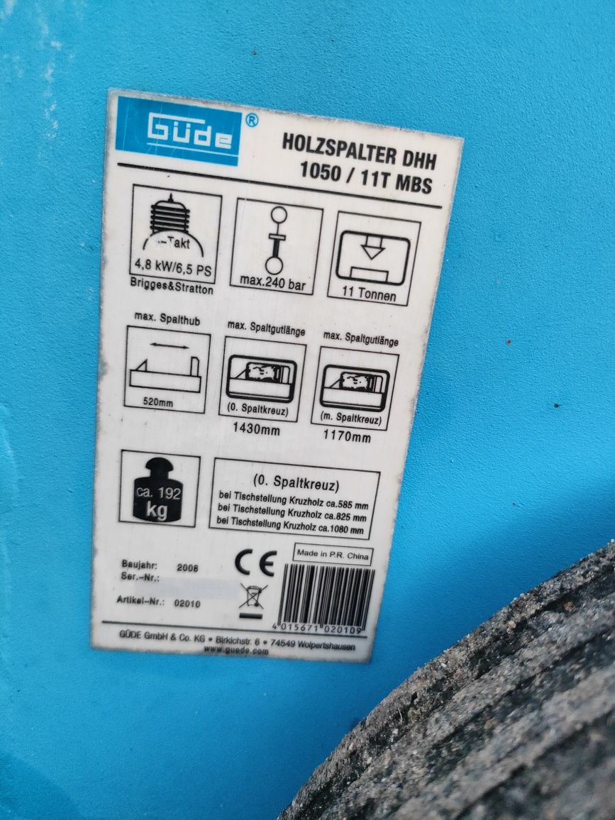 Łuparka spalinowa do drewna GÜDE 11ton