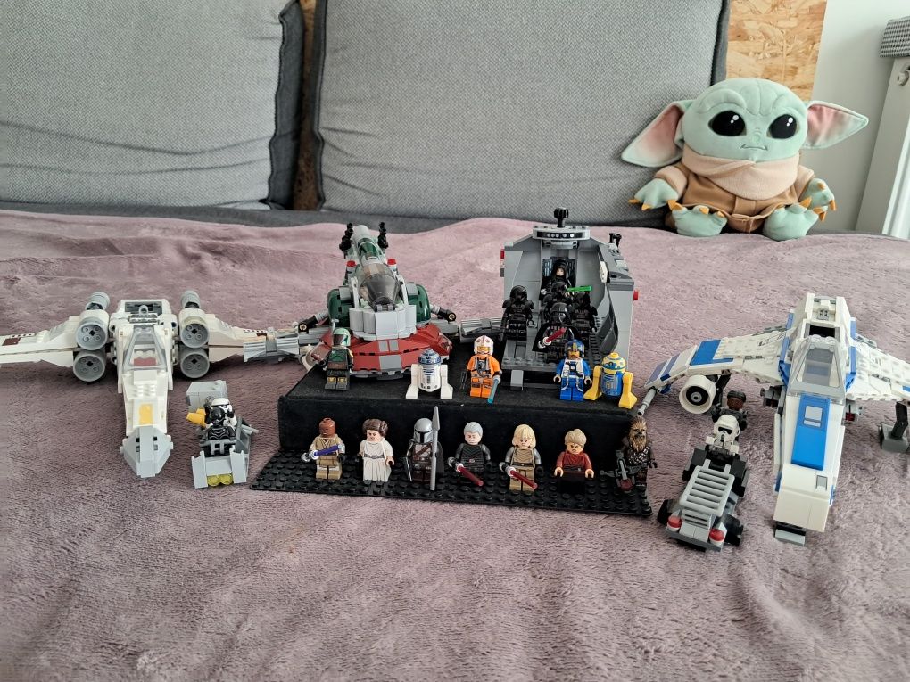 Lego Star Wars zestaw X-Wing E-wing Boba Fett Darth Vader Mandalorian