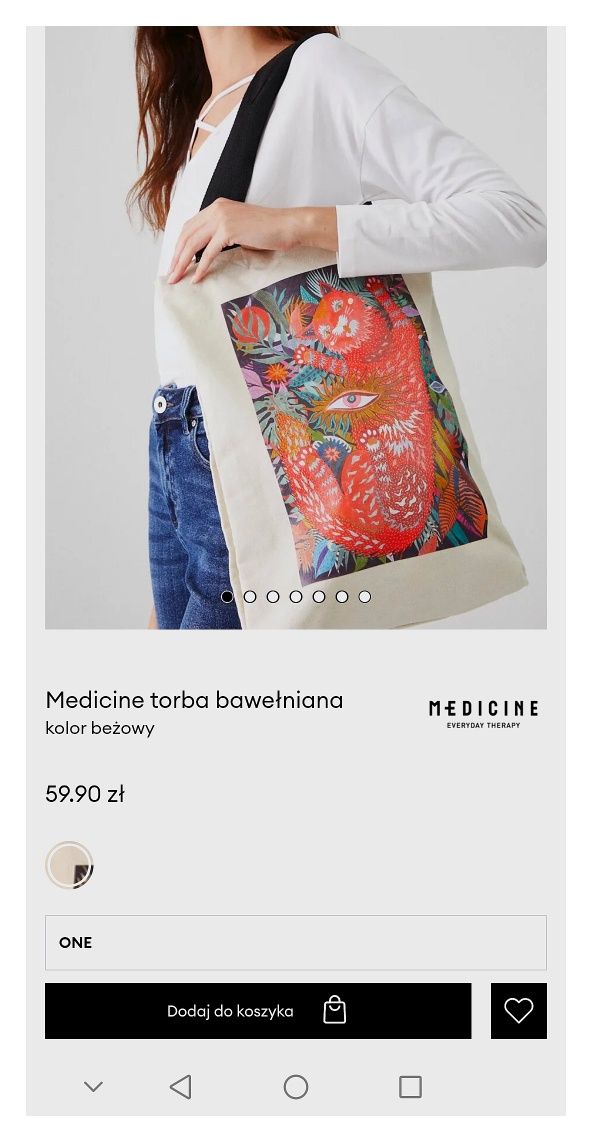 MEDICINE Limitowana Kolekcja ART SERIES Torba Torebka Shopper Oryginal