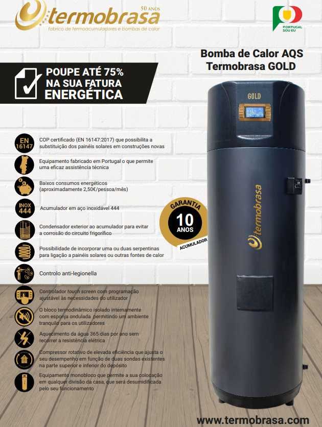 Bomba de Calor Termobrasa GOLD 280L Inox