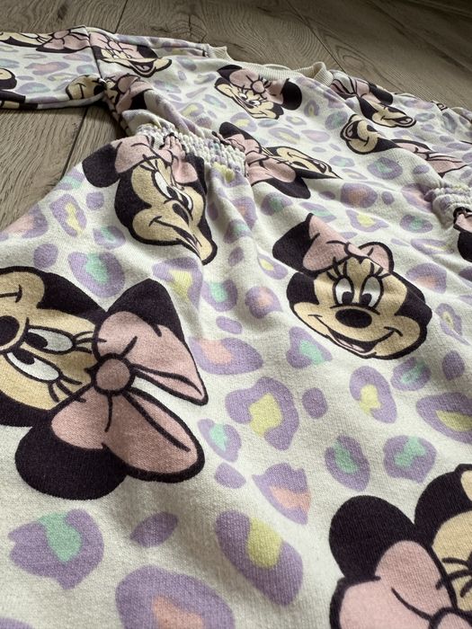 Sukienka Minnie Maus 98 kolorowa panterka