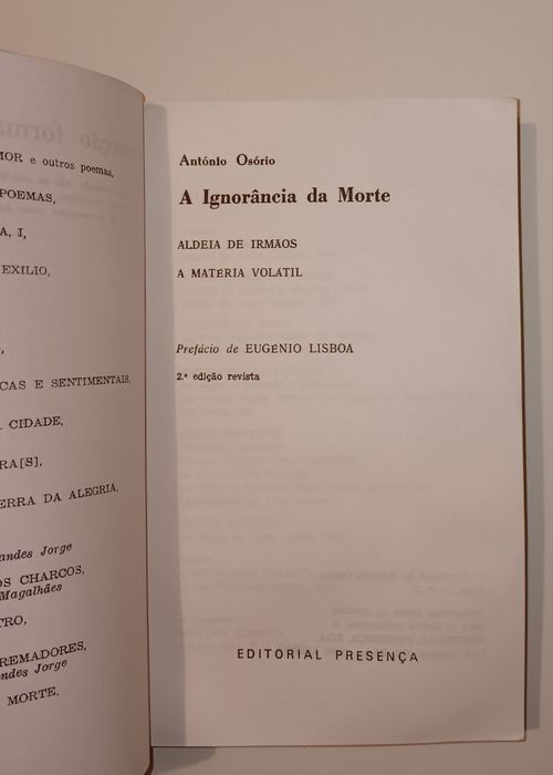 António Osório [A Ignorância da Morte]