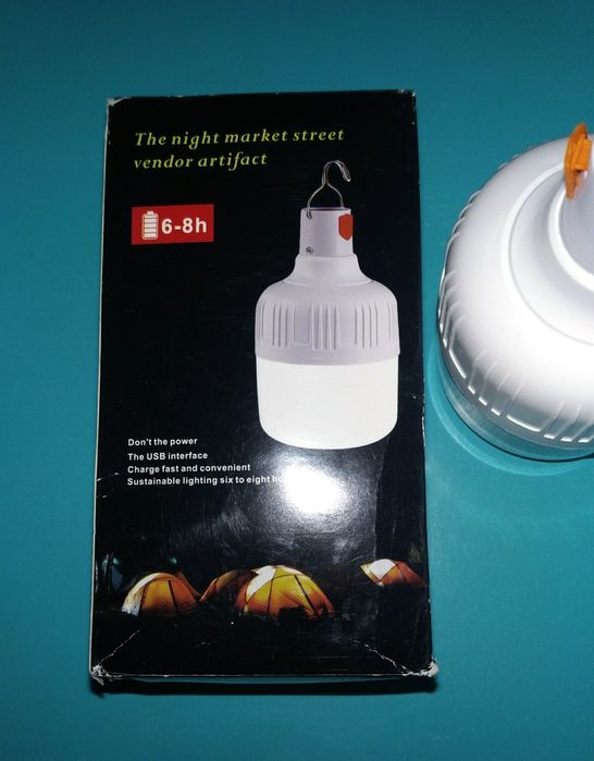 LED лампа 60W на акумуляторі 18650