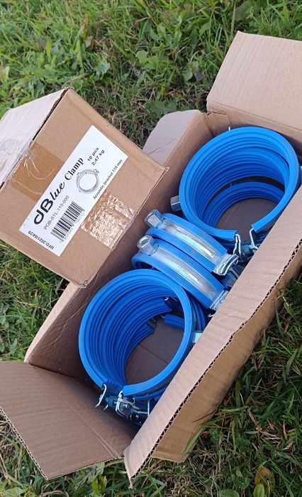 20 sztuk - obejma opaska zaciskowa akustyczna do rur Clamp 110 dBlue 2