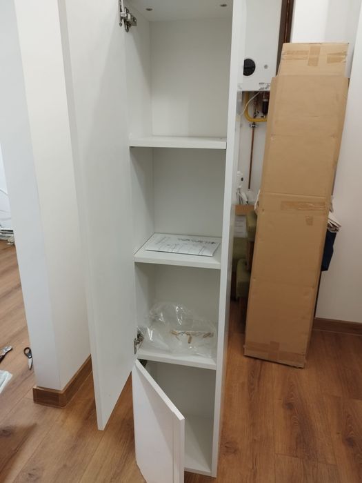 Słupek/szafka łazienkowa wysoka ,wisząca, azzura new biały,Nowy