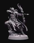 Elduin Alaren Elf łowca- 32mm 14K zgodna z DnD RPG Pathfinder Warhamm.