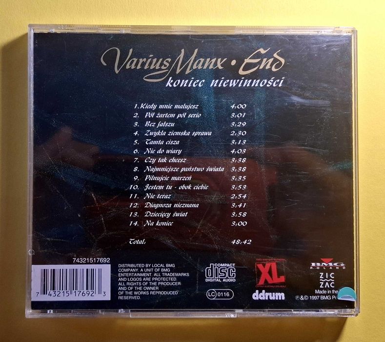 Varius Manx "End" CD - stan bdb