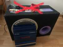 Zestaw car audio skryznia basowa/tuba/subwoofer sony + wzmacniacz