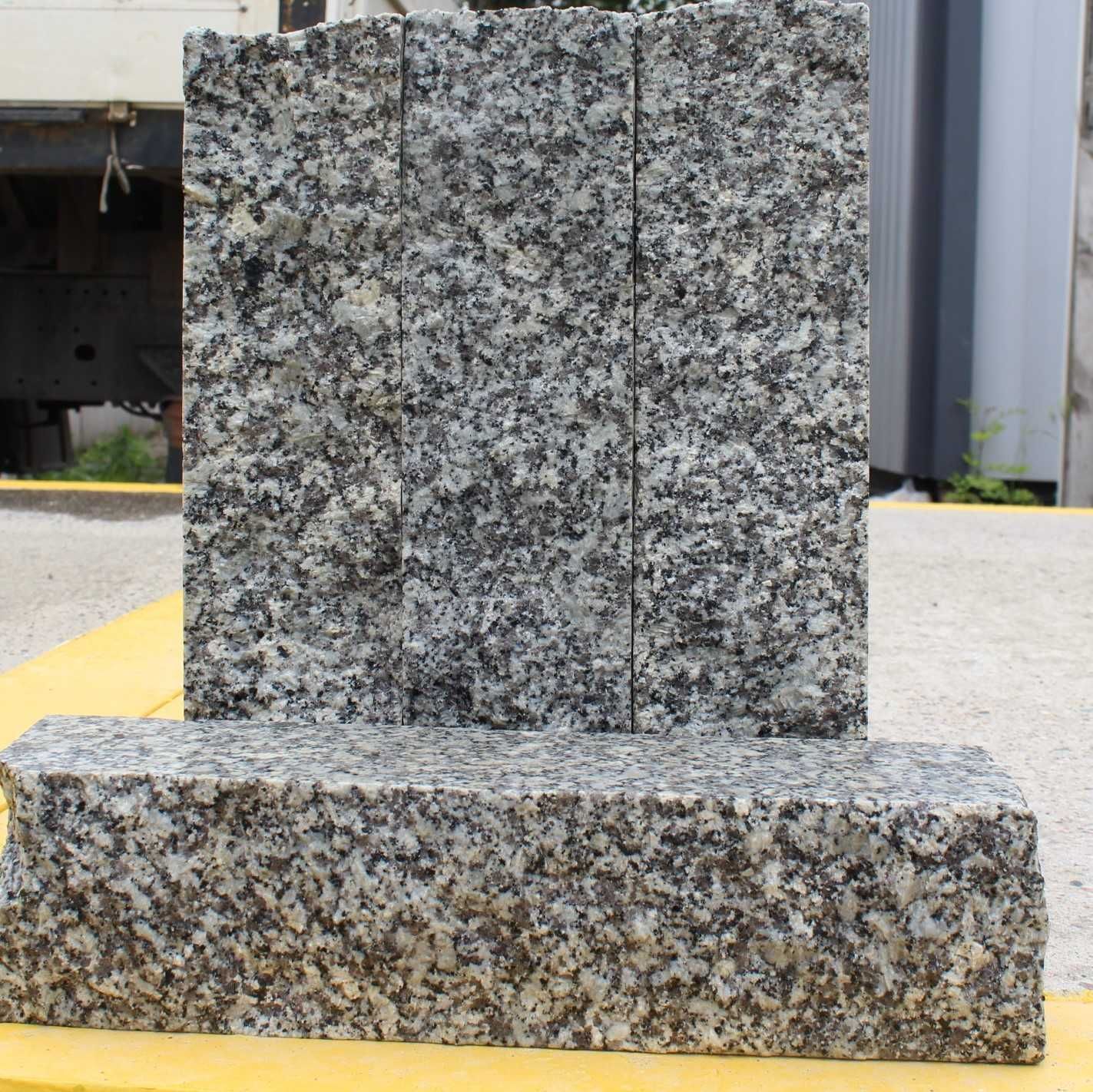Palisada granitowa cięto-łupana szara 10x10x40