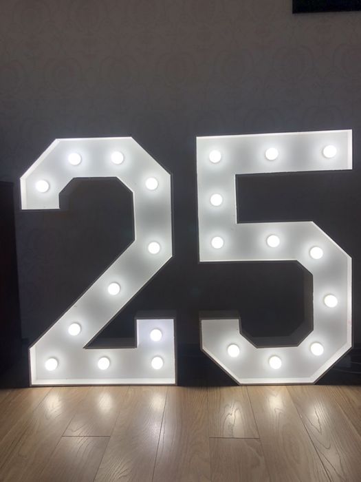 Цифры с лампочками