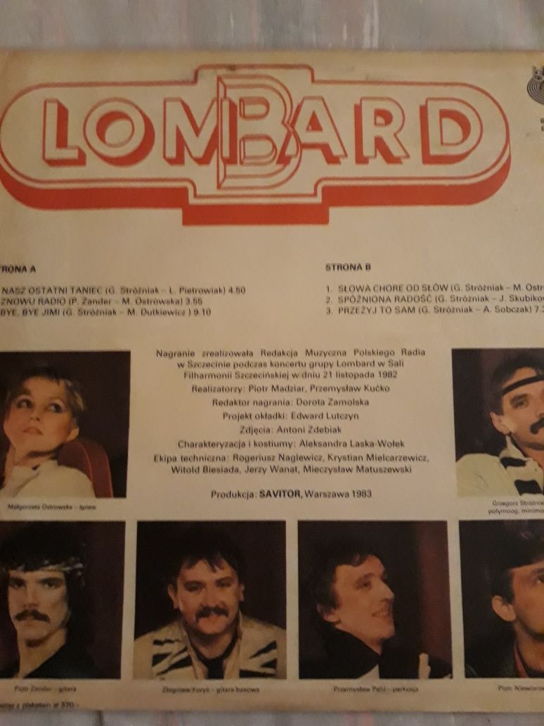 Niezapomniane koncerty LOMBARD- Live. 1983.Kolekcja własna.
